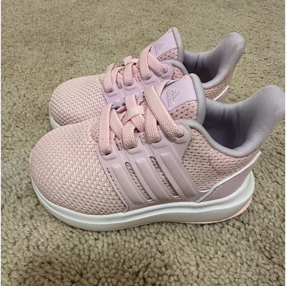 Toddler Pink Adidas Sneakers - Picture 2 of 3